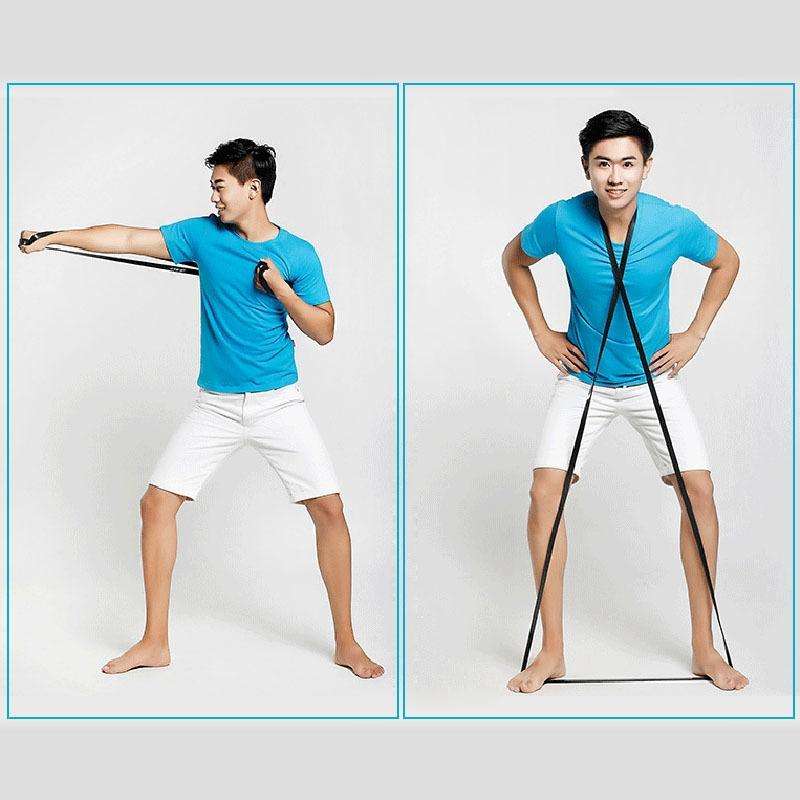 Elastic Natural Latex Resistance Band Yoga Fitness Equipment, Circumference: 2.08m, Random Color ...