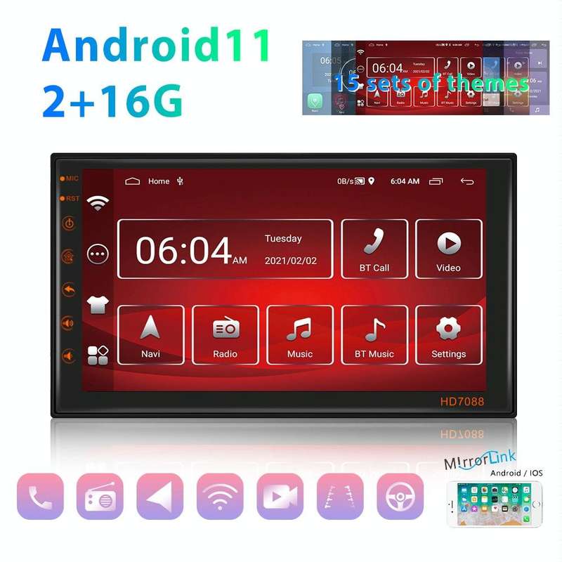 A2769 7 Inch Android Navigation WIFI Version 2+16G Vehicle Machine Central Control Large Screen, ...