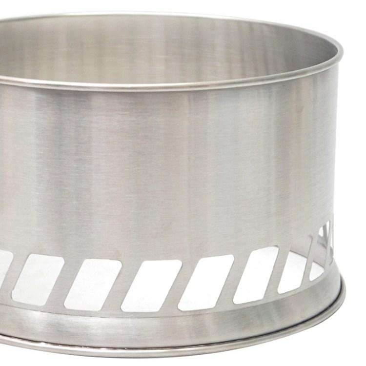 Outdoor Portable Round Wood Stove Charcoal Stove Solid Alcohol Stove Thick Stainless Steel Picnic...