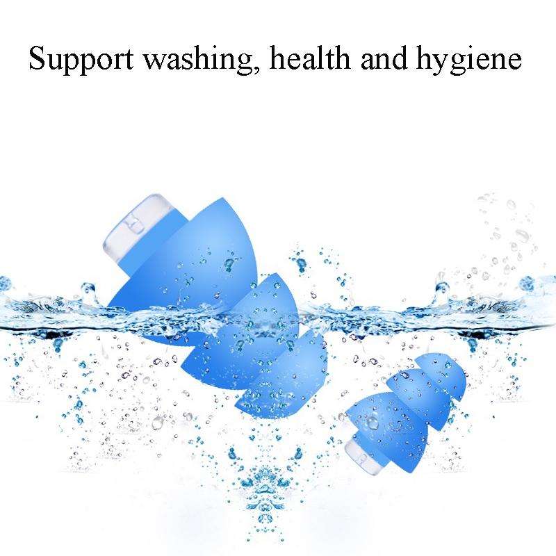 Anti-Noise Sleep Earplugs Silicone Soundproof Earplugs Industrial Noise Cancelling Silent Earplug...