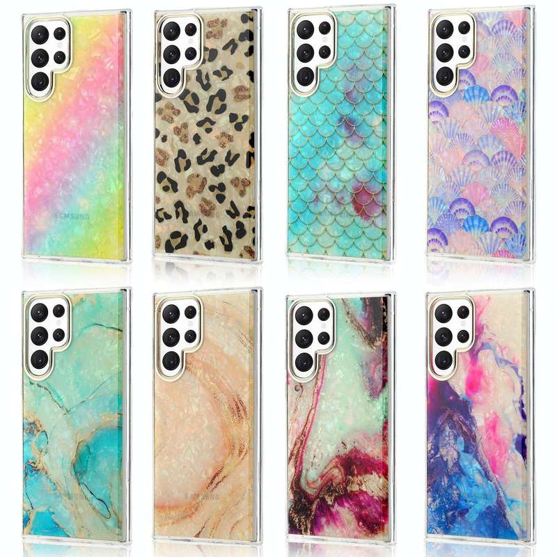 For Samsung Galaxy A73 5G Colorful Shell Texture TPU Phone Case(B5)