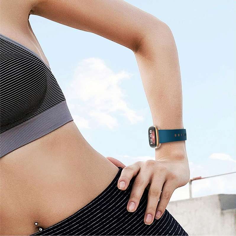 For Fitbit Versa 3 Silicone Watch Band(Dark Green)