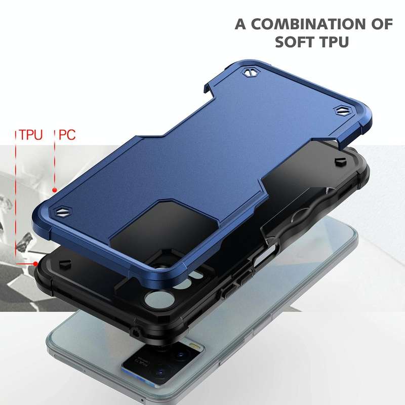 For vivo Y21 / Y21s / Y33 Non-slip Shockproof Armor Phone Case(Mint Green)