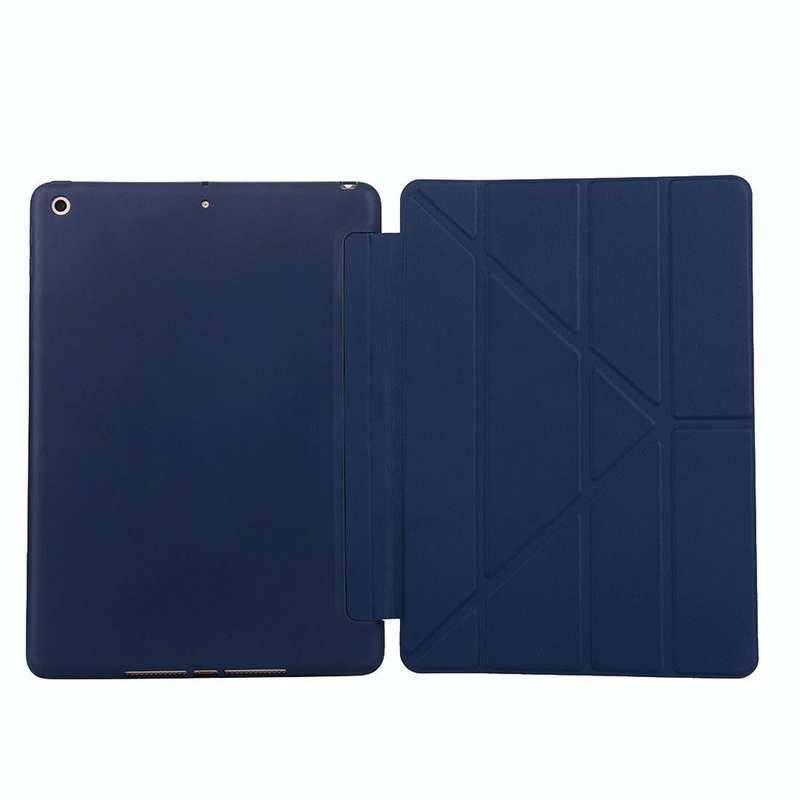 For iPad 10.2 2021 / 2020 / 2019 TPU Horizontal Deformation Flip Leather Case with Holder(Blue)