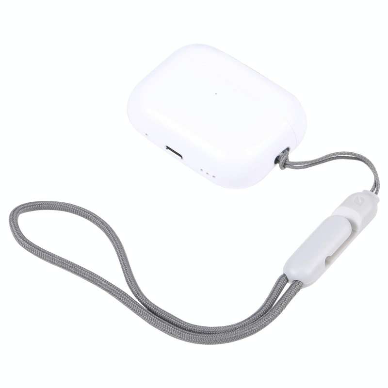 For Apple AirPods Pro 2 Wireless Bluetooth Earphone Anti-Lost Rope Phone Case Lanyard(Grey)