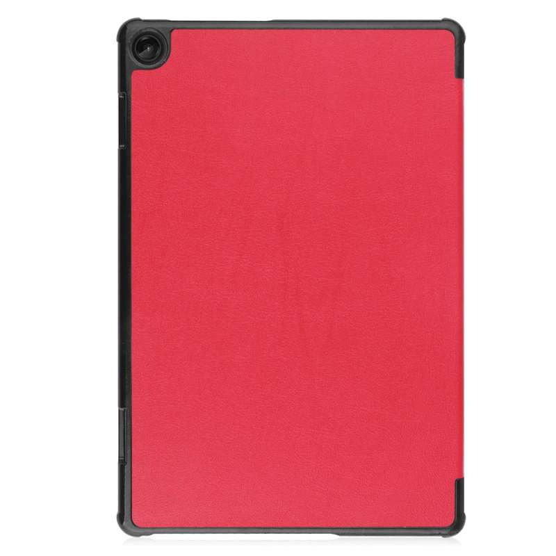 For Lenovo Tab M10 3rd Gen / TB328FU Custer Pure Color 3-Fold Holder Smart Leather Tablet Case(Red)