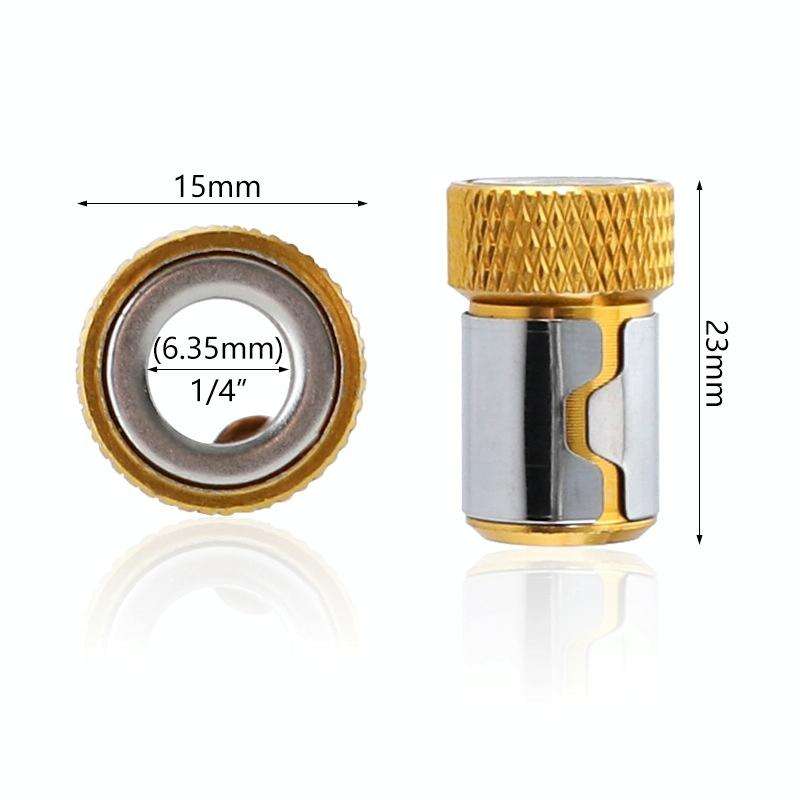 10 PCS Bit Magnetic Ring Screwdriver Bit with Magnetic Universal Steel Sleeve, Color Random Delivery