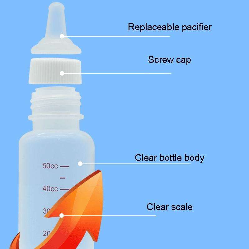 3pcs /Set 50ml Newborn Pet Soft Nipple Milk Bottle Set Puppy Cats Feeding Supplies
