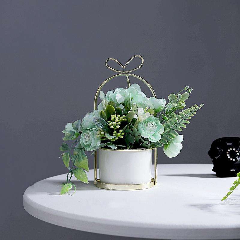 Wrought Iron Portable Frame Hydrangea Flower Pot Decoration Ornaments Home Study Office Wedding D...
