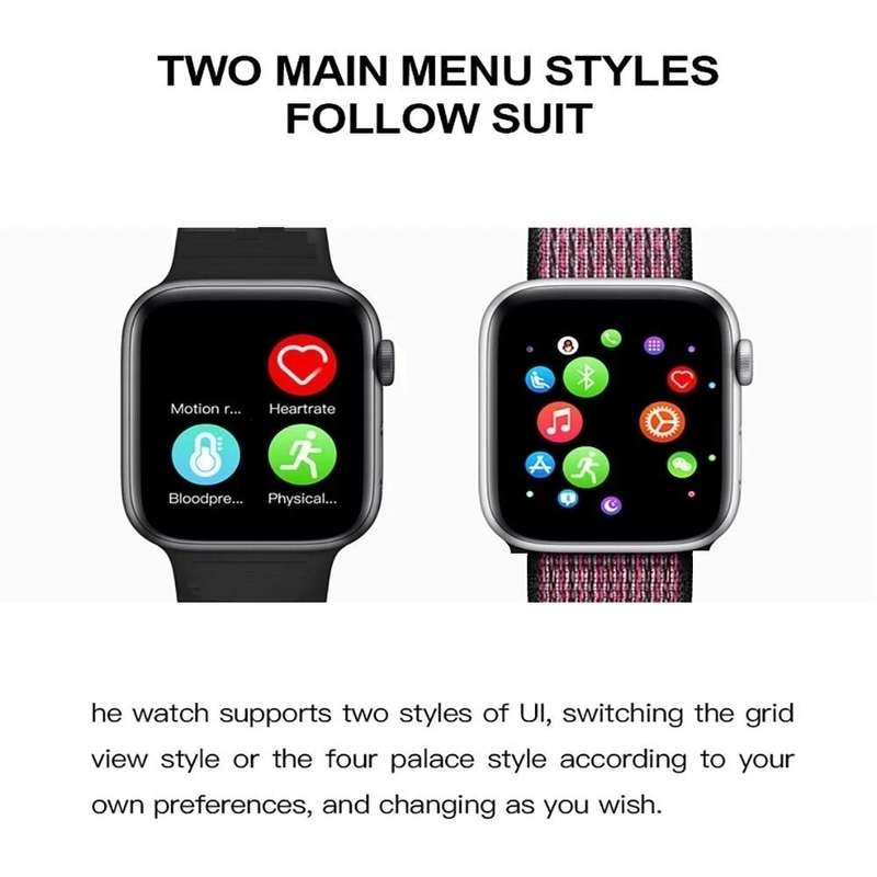 T500 Plus 1.44 inch Color Screen Smart Watch,Support Heart Rate Monitoring/Blood Pressure Monitor...