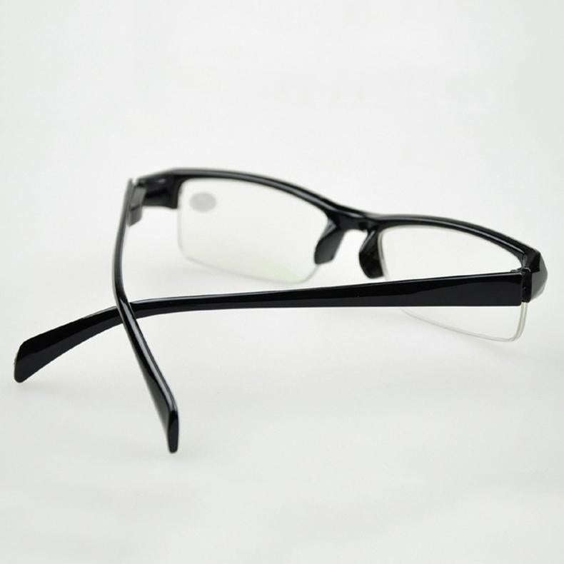Women Men Half Frame Myopia Glasses HD AC Green Film Lens Myopia Eyeglasses(-1.00D)