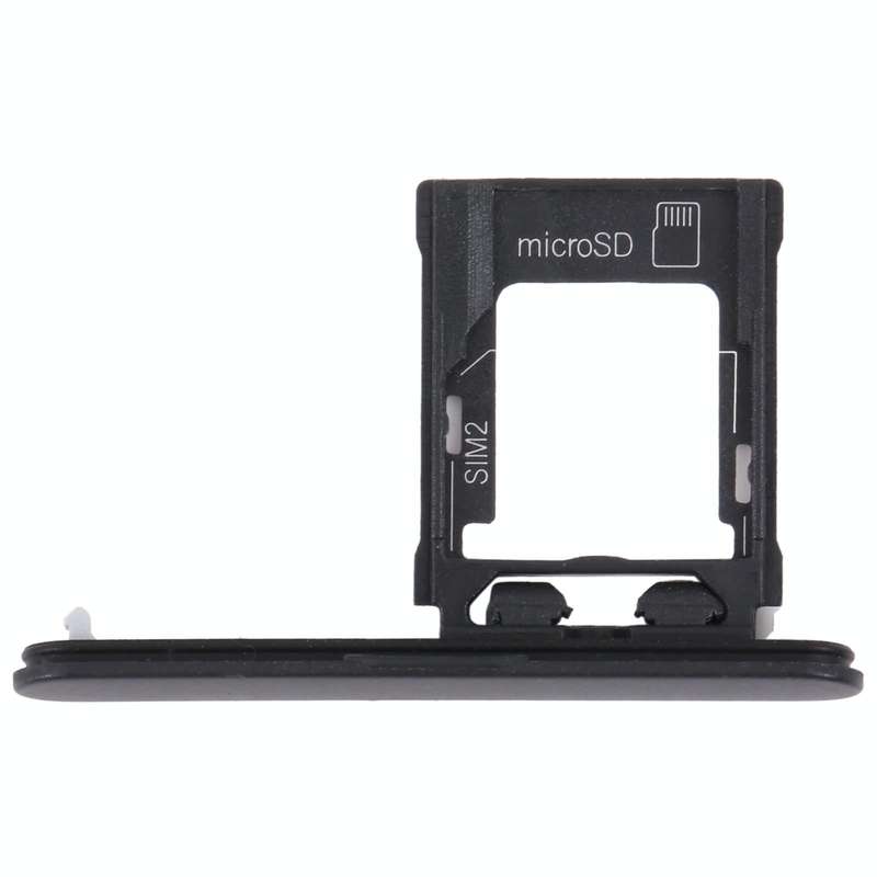 For Sony Xperia XZ1 Compact Original SIM Card Tray + Micro SD Card Tray (Black)