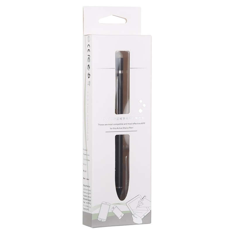 1.5-2.3mm Rechargeable Capacitive Touch Screen Active Stylus Pen(Black)