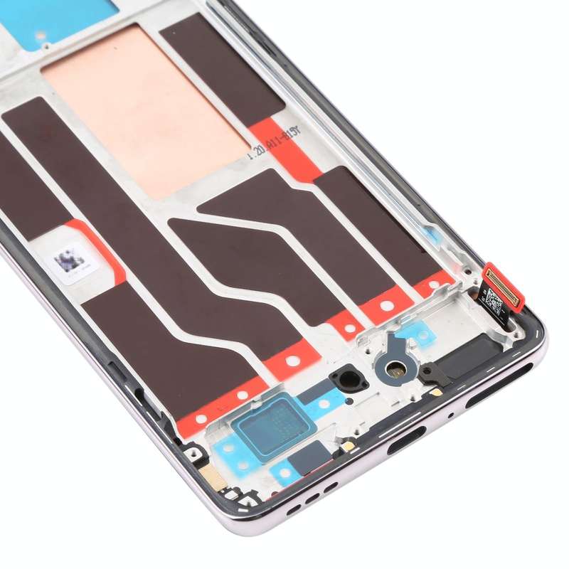 Original LCD Screen For OPPO Reno5 Pro 5G Digitizer Full Assembly with Frame(Silver)
