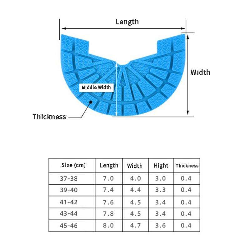 2 Pairs Thickened Rubber Sole Heel Wear-Resistant Non-Slip Patch, Size: 41-42cm(Black)