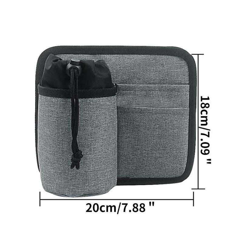 Luggage Storage Cup Holder Air Ticket Storage Bag(Gray)