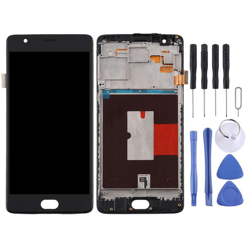 For OnePlus 3 / 3T A3000 A3010 TFT Material LCD Screen and Digitizer Full Assembly with Frame (Bl...