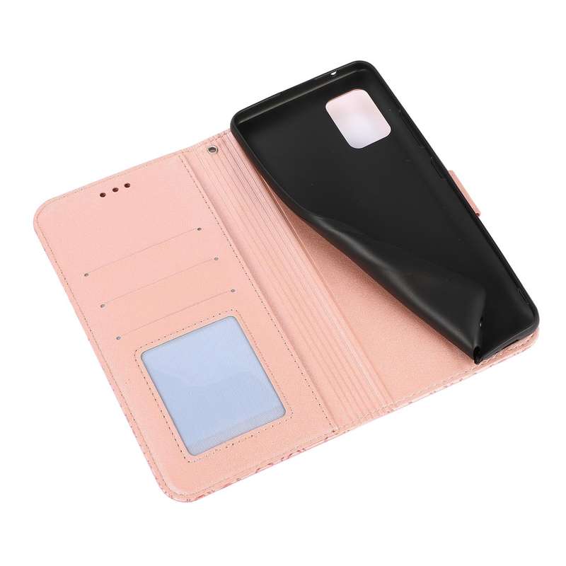 For Samsung Galaxy A51 Skin Feel Embossed Sunflower Horizontal Flip Leather Case with Holder & Ca...