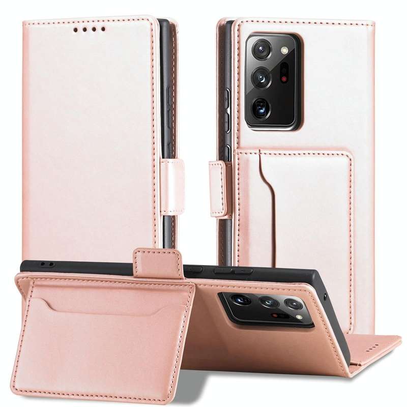 For Samsung Galaxy Note20 Ultra Strong Magnetism Liquid Feel Horizontal Flip Leather Case with Ho...