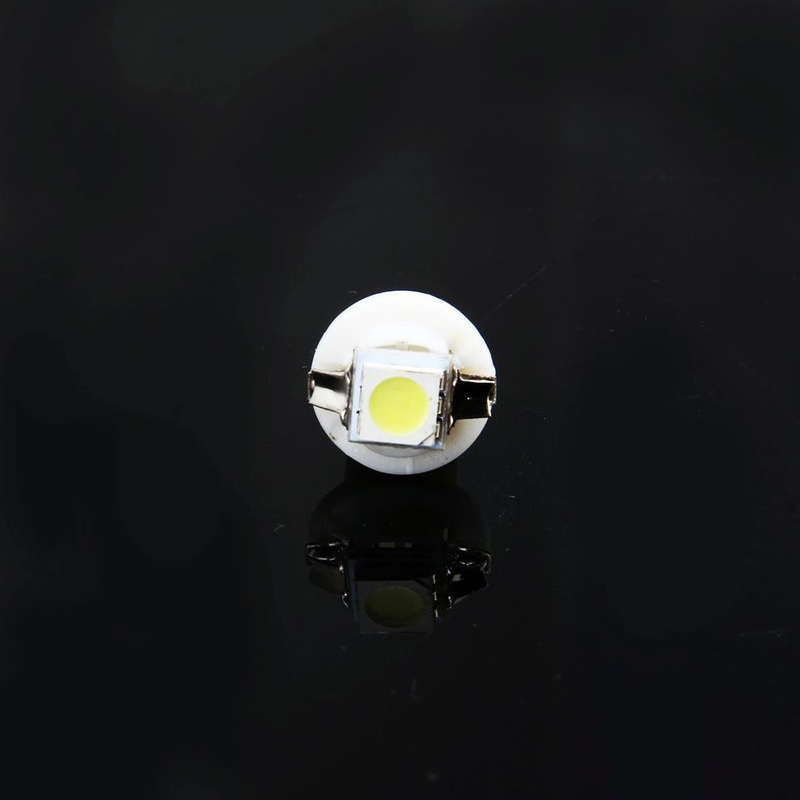 10 PCS 0.5W B8.5 Wedge Instrument Panel LED Light Dashboard Gauge Cluster Indicator Lamp Bulb (Wh...