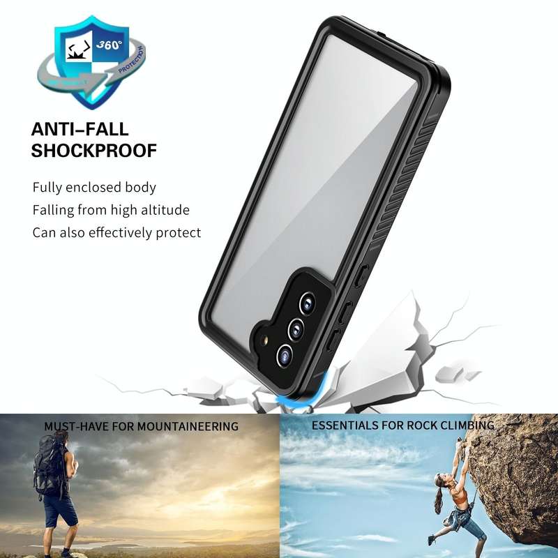 For Samsung Galaxy S21 FE RedPepper Shockproof Waterproof PC + TPU Protective Case(Black)