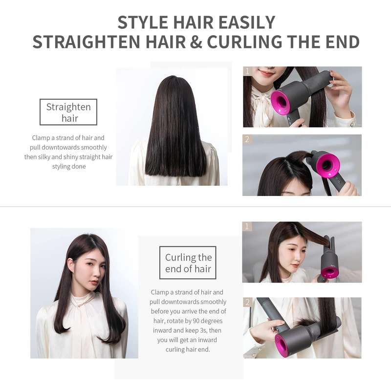 For Dyson HD01 HD02 HD03 HD04 HD08 HD15 Hair Dryer Straight Nozzle Attachment Hair Styling Plate ...