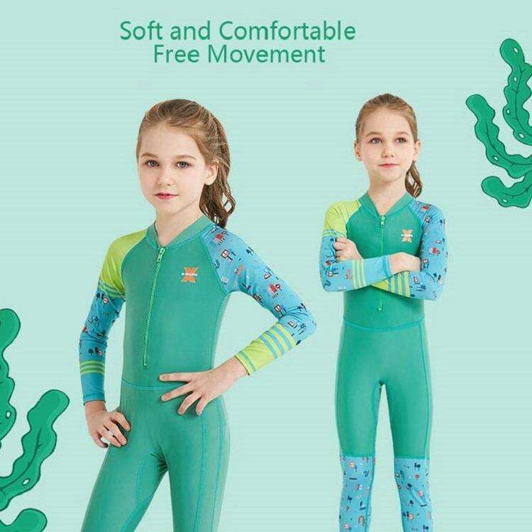 DIVE & SAIL LS-18822 Children Diving Suit Outdoor Sunscreen One-piece Swimsuit, Size: XXL(Girl Gr...