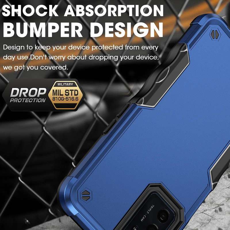 For OPPO A16 Non-slip Armor Phone Case(Mint Green)