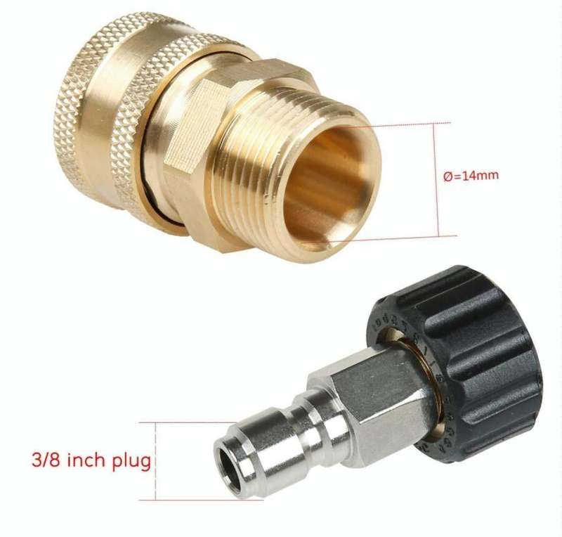 Pressure Washer Accessories Quick Connect Car Wash Water Hose Quick Connection, Typle:15-3/8 Male...