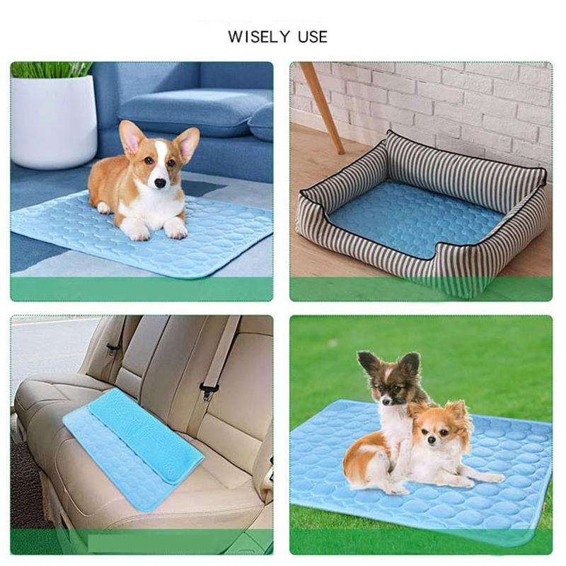 SFB104 Summer Cooling Mats Blanket Ice Pet Dog Cat Bed Mats, Size:70x56cm(Blue)