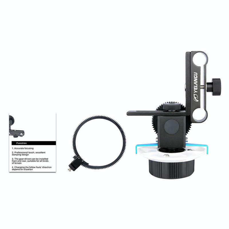 YELANGU F0 Camera Follow Focus with Gear Ring Belt for Canon / Nikon / Video Cameras / DSLR Camer...