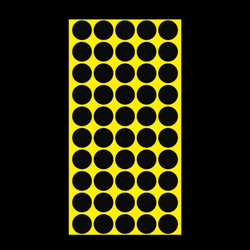 1000 PCS Round Shape Self-adhesive Colorful Mark Sticker Mark Label(Black)