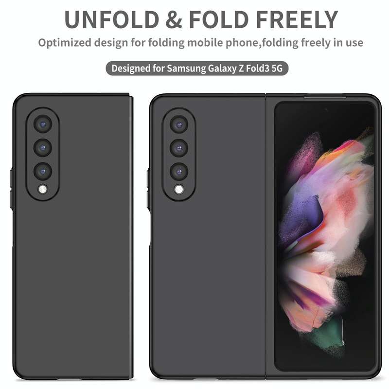 For Samsung Galaxy Z Fold4 Armor Foldable Phone Case(Black)