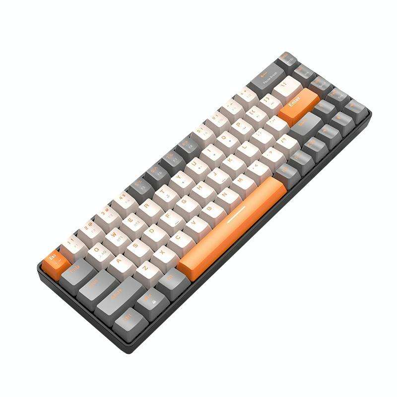 ZIYOU LANG K68 68 Keys Bluetooth Wireless Dual Model Mechanical Keyboard, Style: Red Shaft Versio...