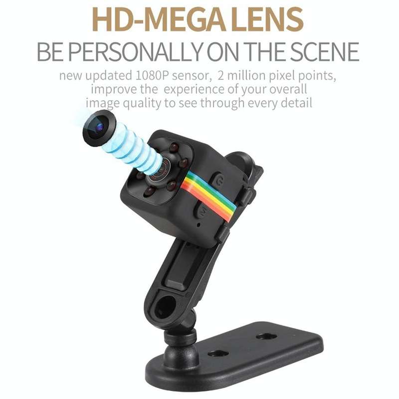 SQ11 Mini DV HD 1080P 2MP Sport Recorder Camera with Holder, Support Monitor Detection & IR Night...