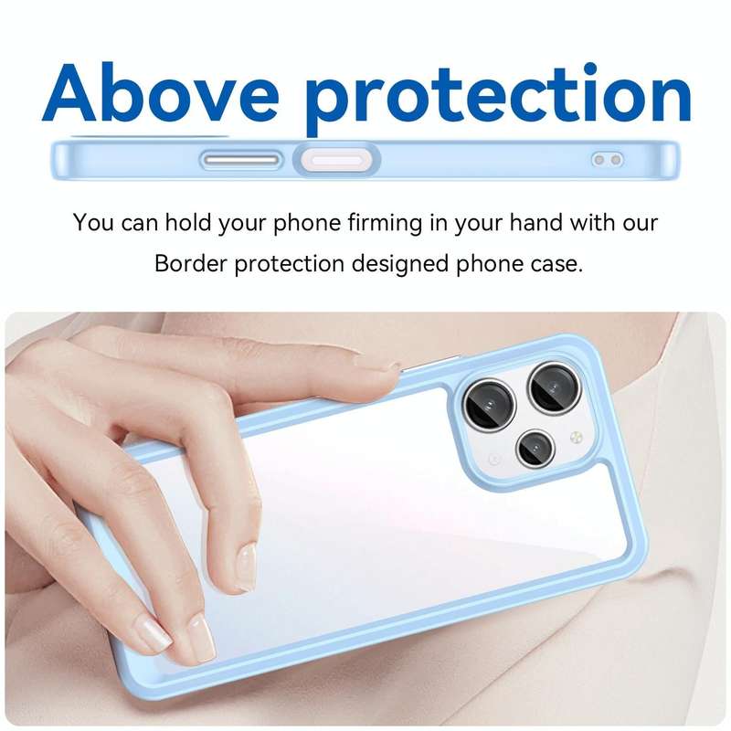 For Xiaomi Redmi 12 Colorful Series Acrylic + TPU Phone Case(Blue)