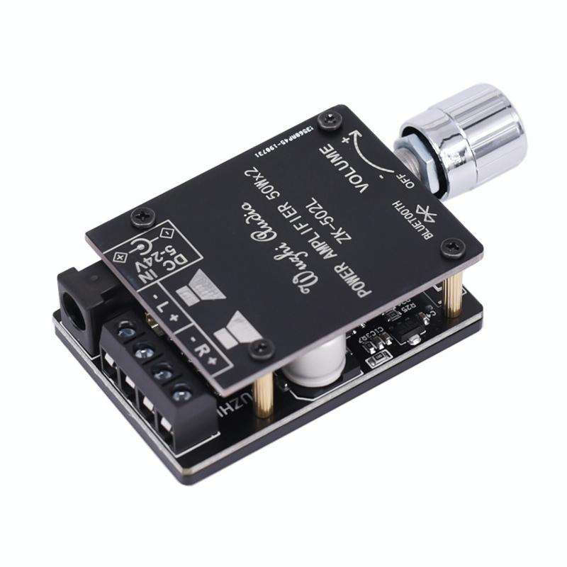 ZK-502L Bluetooth 5.0 12/24V Wireless Stereo Audio Digital Power Amplifier Board 50Wx2 Bluetooth ...