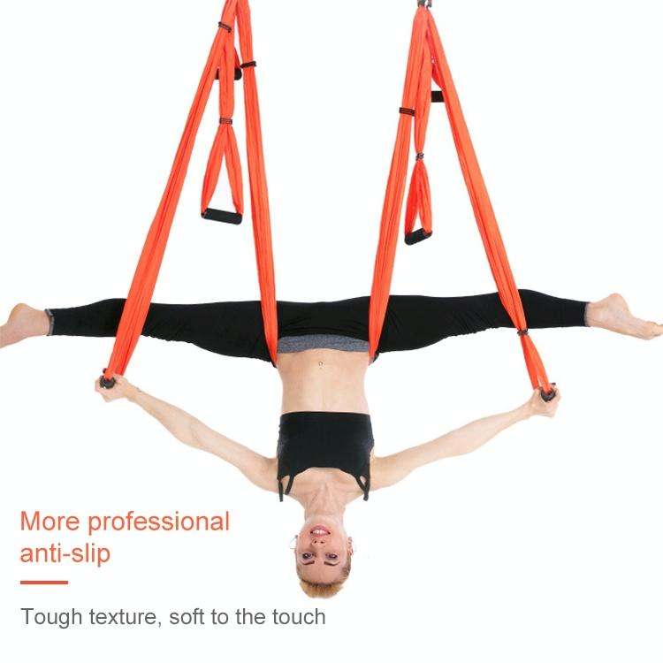 6 Handles Bodybuilding Handstand Inelasticity Aerial Yoga Hammock(Dark Green)