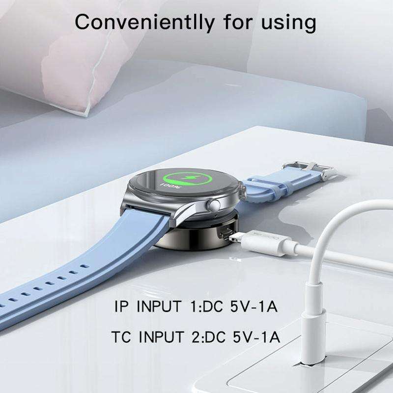 Yesido DS19 For Samsung Smart Watch Portable Charger Dual Input Port Magnetic Wireless Charger(Bl...