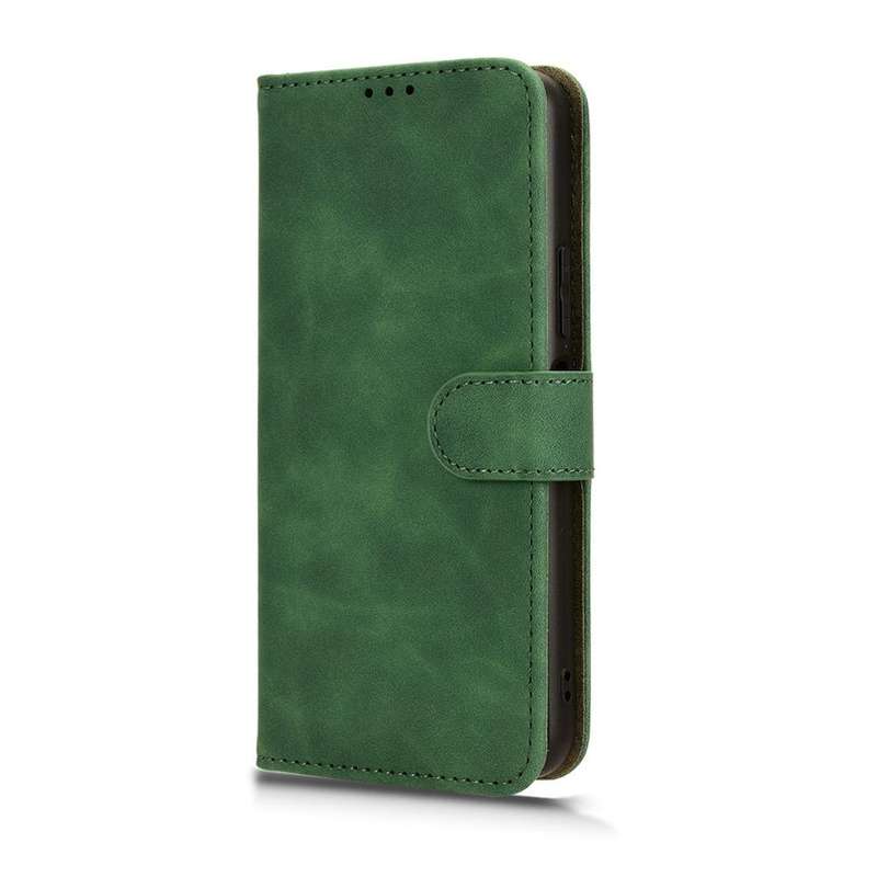 For vivo Y17s 4G Skin Feel Magnetic Flip Leather Phone Case(Green)