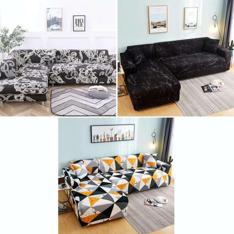Fabric High Elastic All Inclusive Lazy Sofa Cover, Size: 4 Persons(Minimalism)