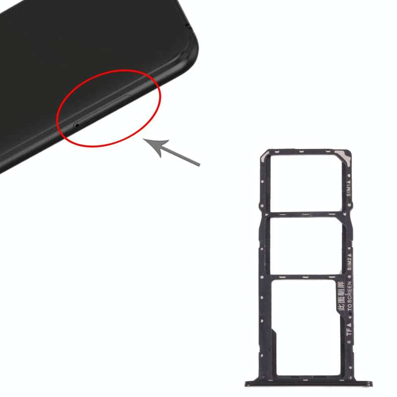 SIM Card Tray + SIM Card Tray + Micro SD Card Tray for Huawei Y5 lite (2018) (Black)