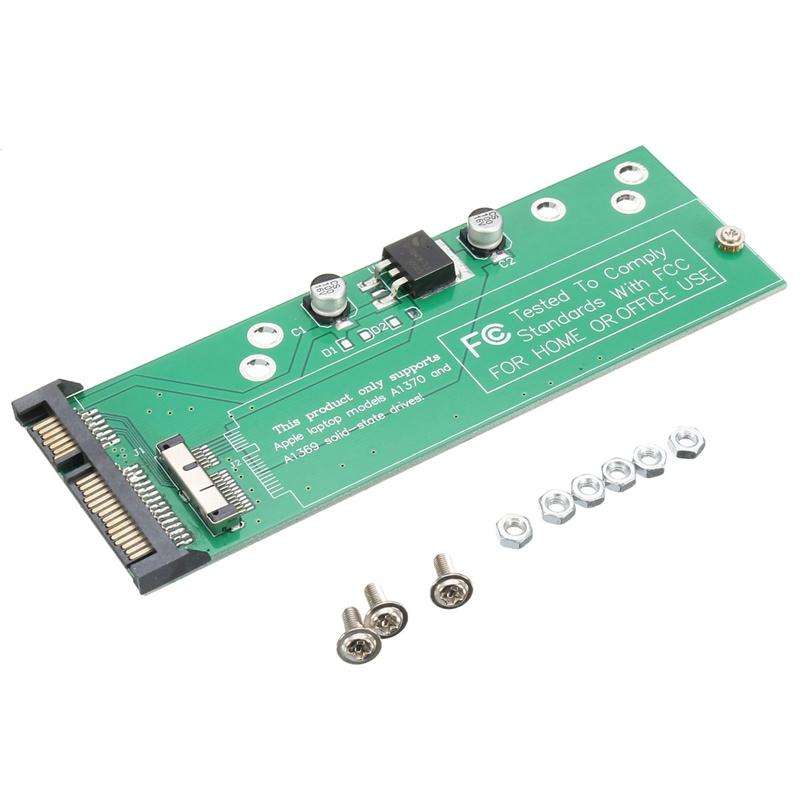 Hard Disk Drive Adapter 12 + 6-pin To SATA 22-Pin SSD Adapter Converter Card for Apple MacBook Ai...