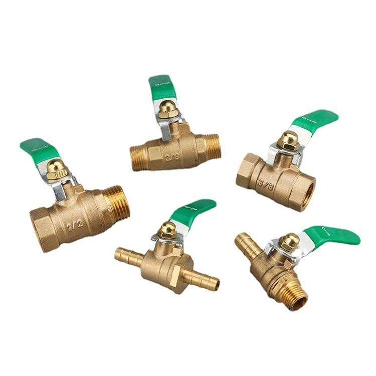 LAIZE Pneumatic Hose Connector Thickened Brass Ball Valve, Size:Outside 3 Point-Barb 8mm