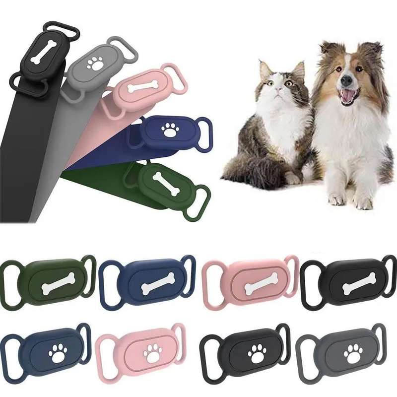 For Samsung Galaxy SmartTag 2 Pet Life Waterproof Silicone Protective Case, Color: Deep Blue Cat ...