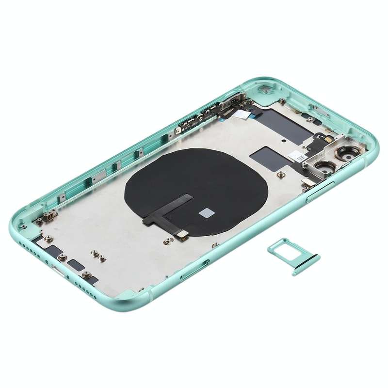 Battery Back Cover (with Side Keys & Card Tray & Power + Volume Flex Cable & Wireless Charging Mo...