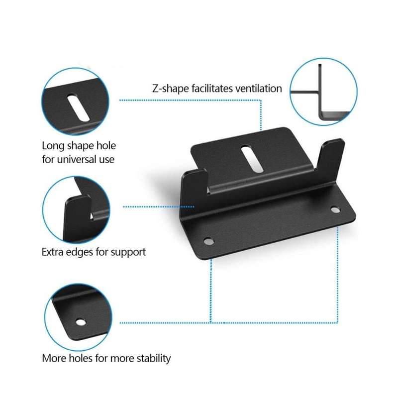 4pcs /Set Aluminum Solar Panel Mounting Bracket(Black)