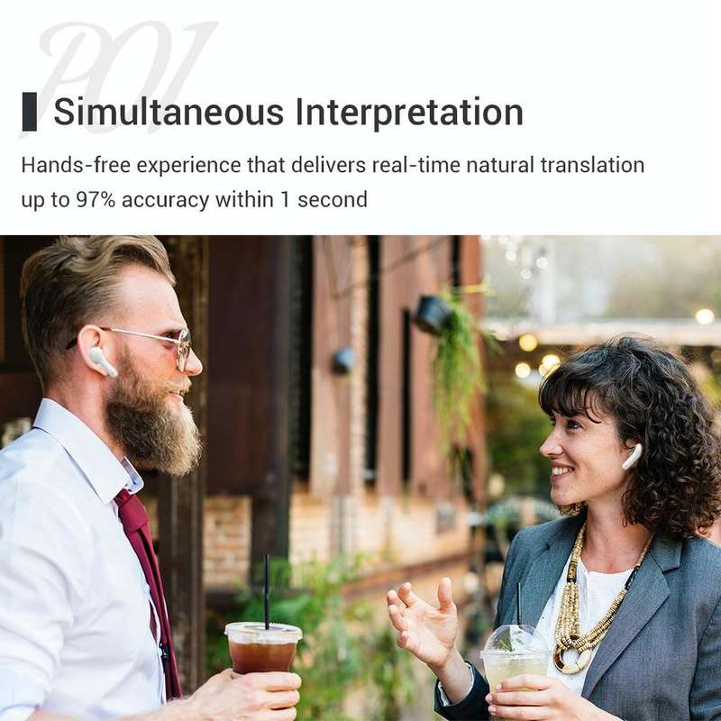 M6 Multi-country Mutual Translation Smart Bluetooth Translation Earphone Supports 127 Languages (...