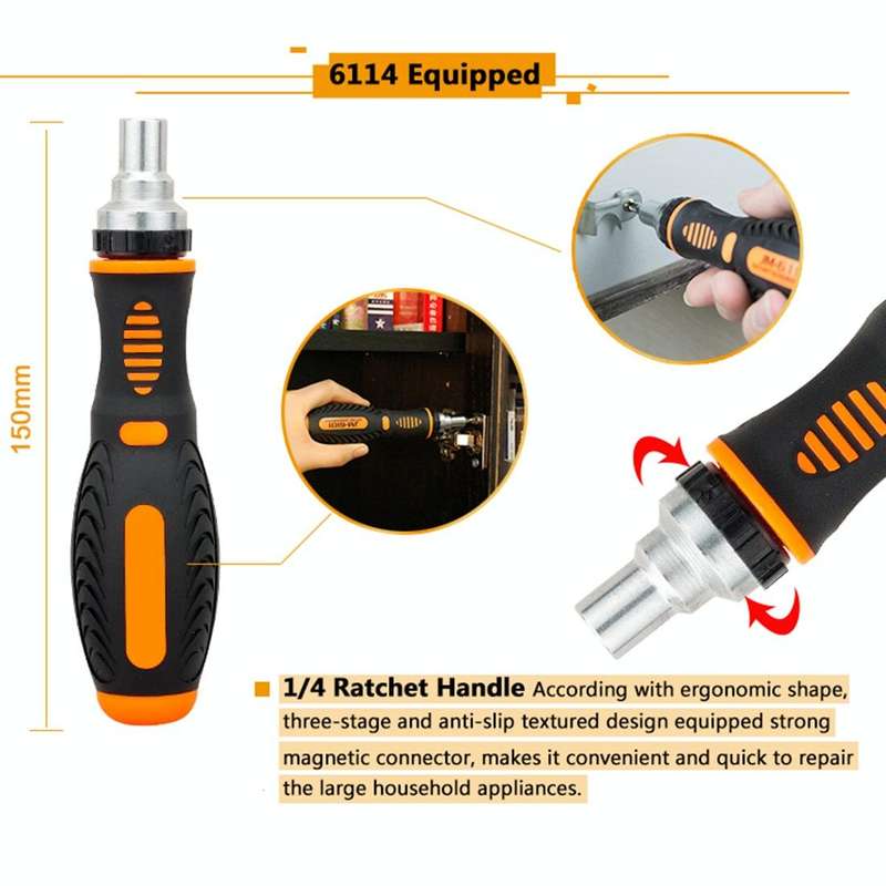 JAKEMY JM-6113 73 in 1 Household Hardware Screwdriver Repair Tool Set