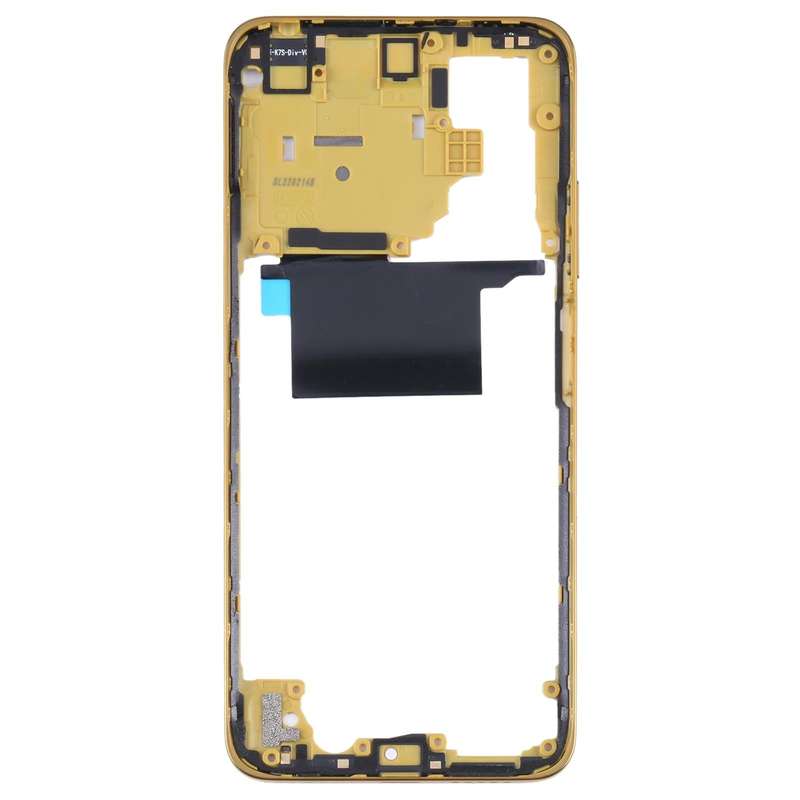 Original Middle Frame Bezel Plate for Xiaomi Poco M4 Pro 4G MZB0B5VIN(Yellow)
